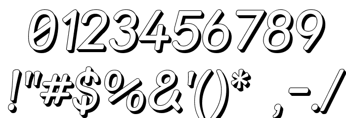 Street Shadow Italic Font OTHER CHARS