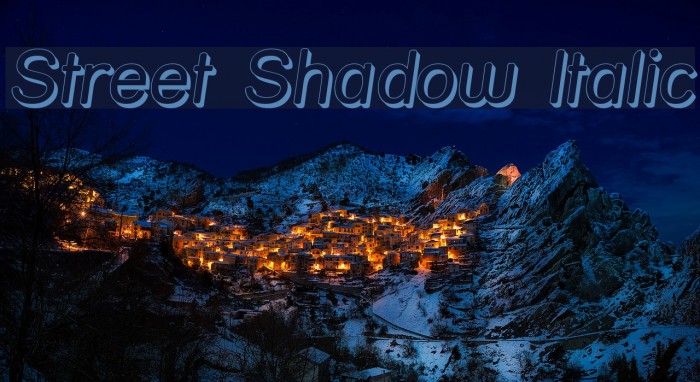 Street Shadow Italic Font examples