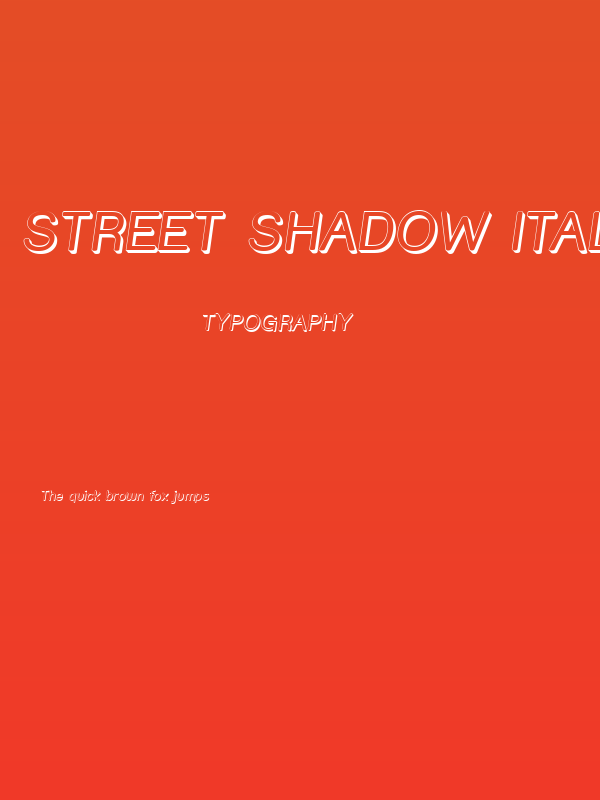Street Shadow Italic Poster