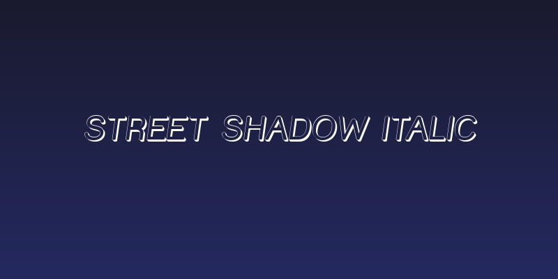 Street Shadow Italic Social Header