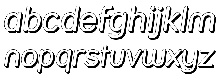 Street Shadow Italic Font LOWERCASE