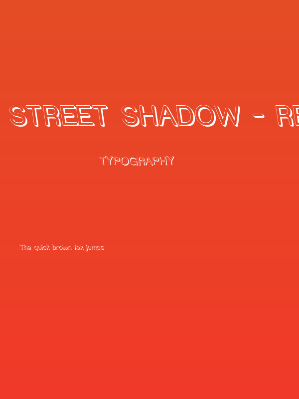 Street Shadow - Rev Poster