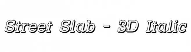 Street Slab - 3D Italic  Fuentes Gratis Descargar