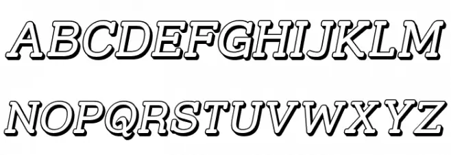 Street Slab - 3D Italic 字体 大写