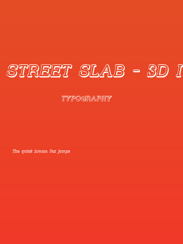 Street Slab - 3D Italic Poster