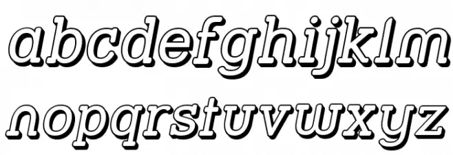 Street Slab - 3D Italic Polices MINUSCULES