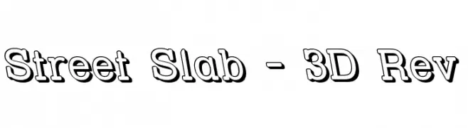 Street Slab - 3D Rev  Fuentes Gratis Descargar