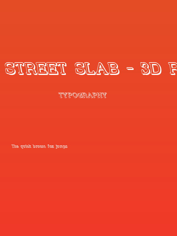 Street Slab - 3D Rev Poster