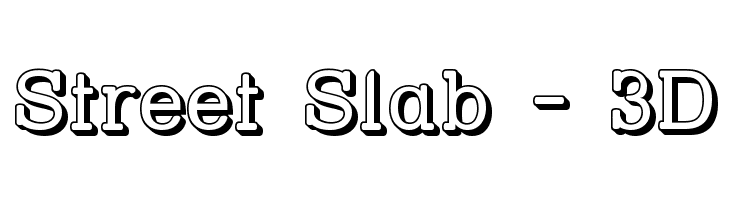 Street Slab - 3D Font