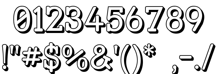 Street Slab - 3D Font OTHER CHARS