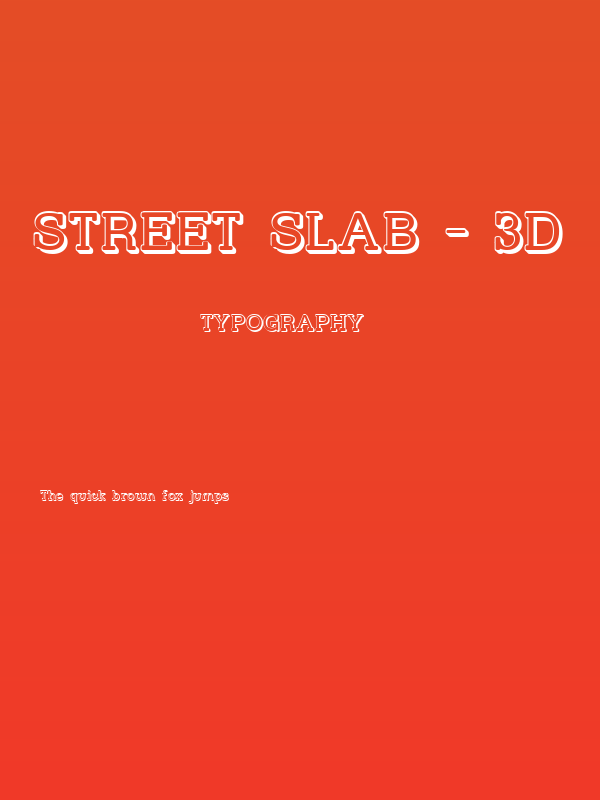 Street Slab - 3D Poster