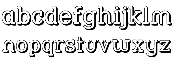 Street Slab - 3D Font LOWERCASE