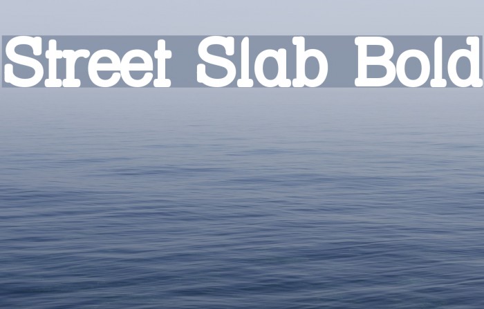 Street Slab Bold Font examples