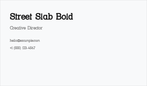 Street Slab Bold Business Card