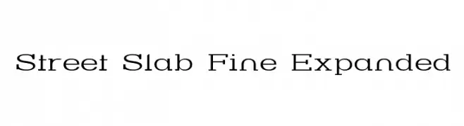 Street Slab Fine Expanded  font caratteri gratis