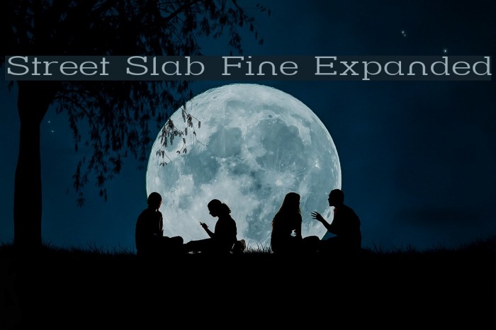 Street Slab Fine Expanded Font examples