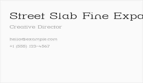 Street Slab Fine Expanded Business Card
