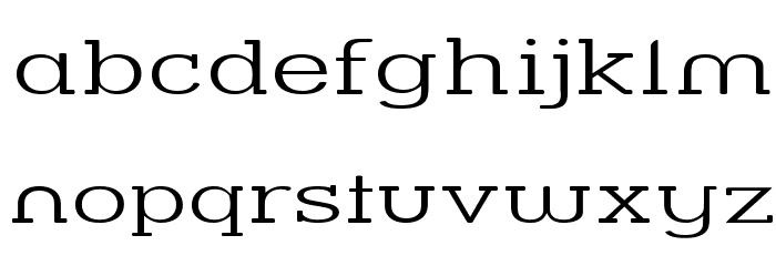 Street Slab Fine Expanded Font LOWERCASE