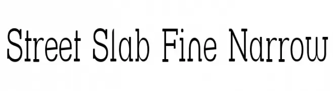 Street Slab Fine Narrow  Frei Schriftart Herunterladen