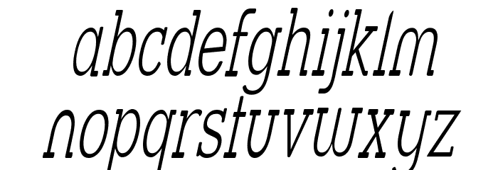 Street Slab Fine NarrowItalic Font LOWERCASE