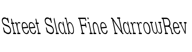 Street Slab Fine NarrowRev  免费字体下载