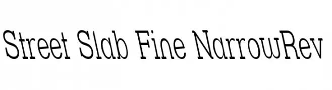 Street Slab Fine NarrowRev  Frei Schriftart Herunterladen