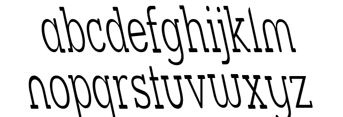 Street Slab Fine NarrowRev Font LOWERCASE