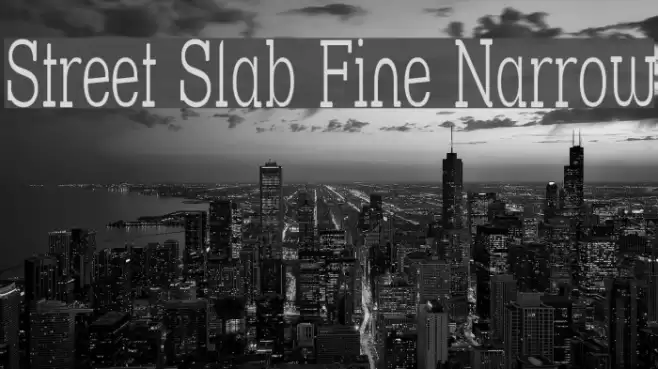 Street Slab Fine Narrow Font examples