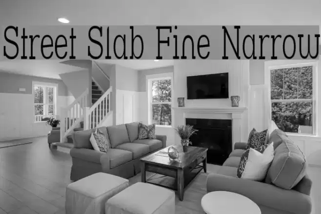Street Slab Fine Narrow Font examples