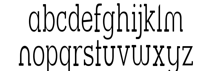 Street Slab Fine Narrow Font LOWERCASE