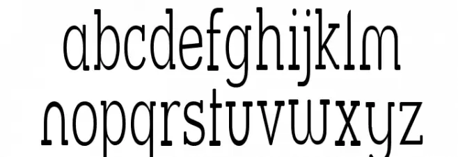 Street Slab Fine Narrow 字体 小写