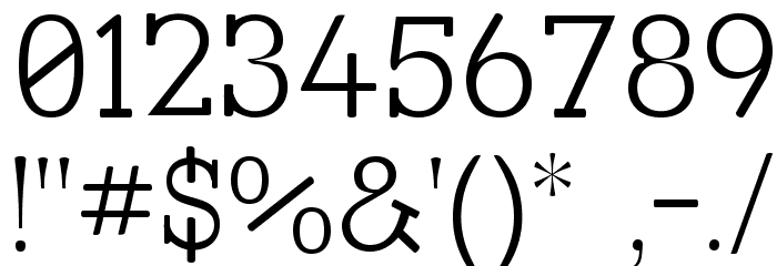 Street Slab Fine Font OTHER CHARS