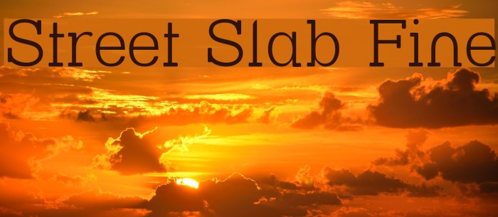 Street Slab Fine Font examples