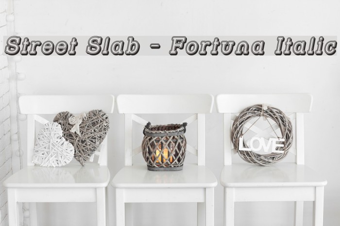 Street Slab - Fortuna Italic Font examples