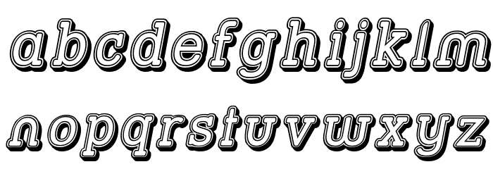 Street Slab - Fortuna Italic Font LOWERCASE