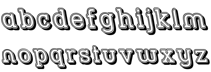 Street Slab - Fortuna Rev Font LOWERCASE