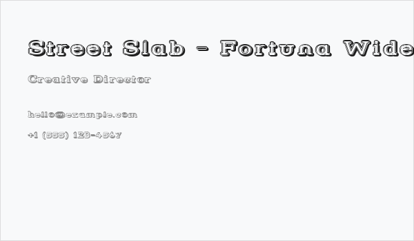 Street Slab - Fortuna Wide Business Card