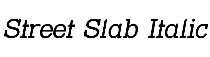 Street Slab Italic Font