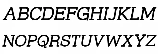 Street Slab Italic Schriftart Groß