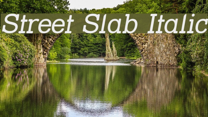 Street Slab Italic Font examples