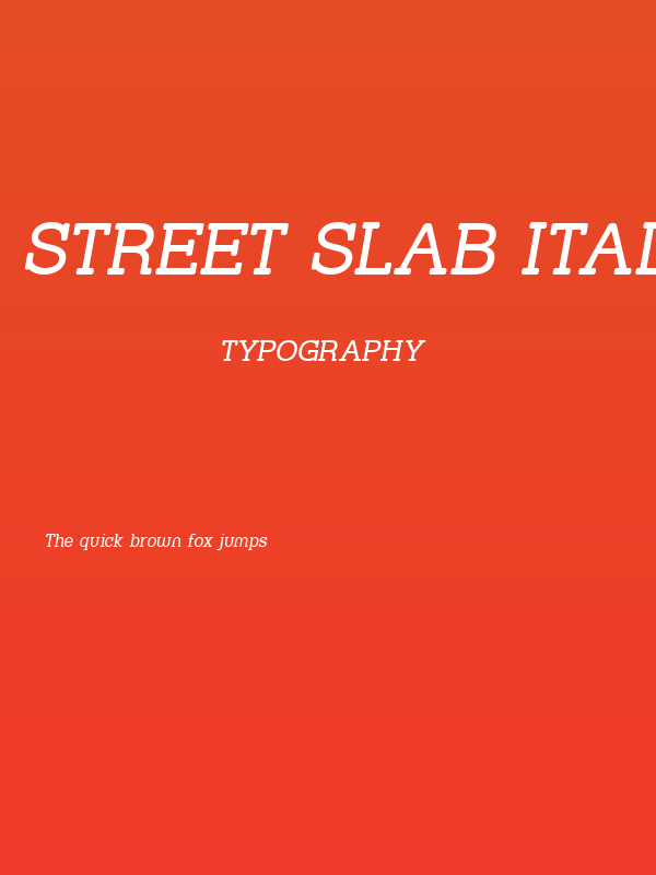 Street Slab Italic Poster