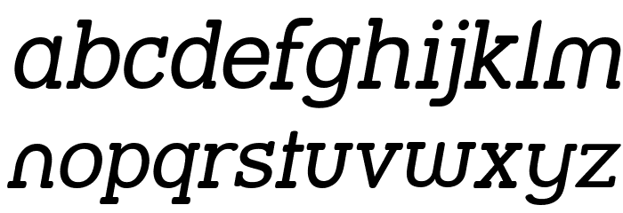 Street Slab Italic Font LOWERCASE