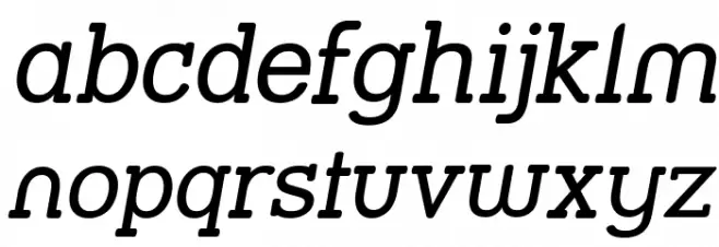 Street Slab Italic Caratteri MINUSCOLO