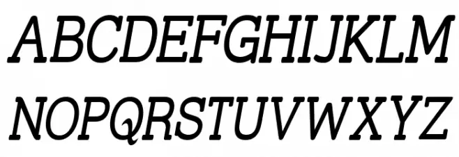 Street Slab - Narrow Italic 字体 大写