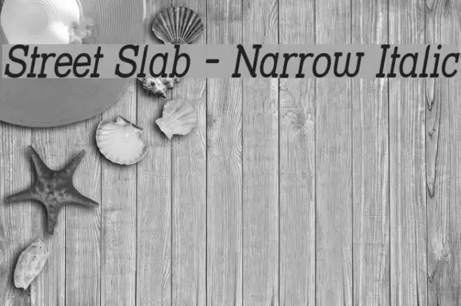 Street Slab - Narrow Italic Font examples