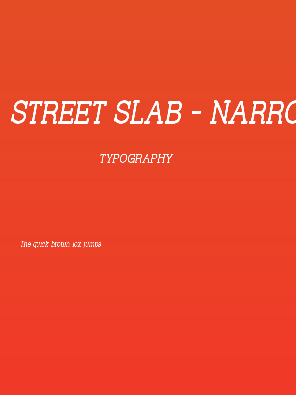 Street Slab - Narrow Italic Poster
