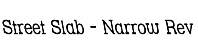 Street Slab - Narrow Rev  font caratteri gratis