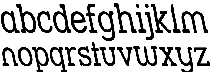 Street Slab - Narrow Rev Font LOWERCASE