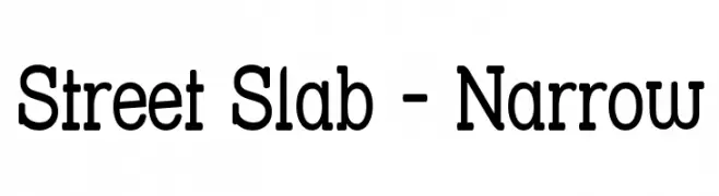 Street Slab - Narrow  Frei Schriftart Herunterladen
