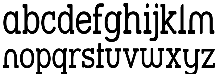 Street Slab - Narrow Font LOWERCASE